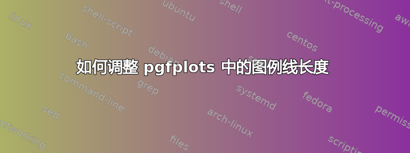 如何调整 pgfplots 中的图例线长度