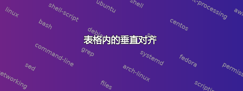 表格内的垂直对齐