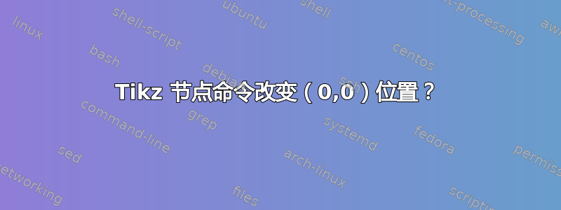 Tikz 节点命令改变（0,0）位置？