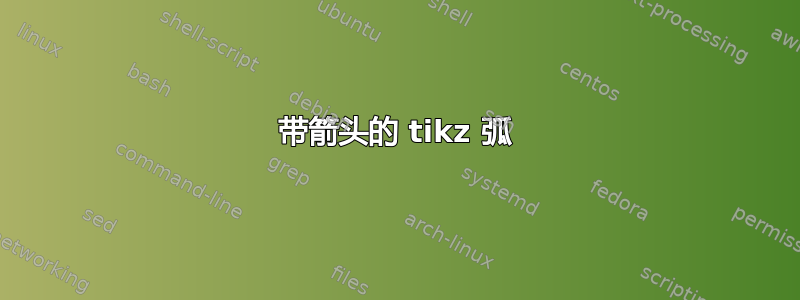 带箭头的 tikz 弧