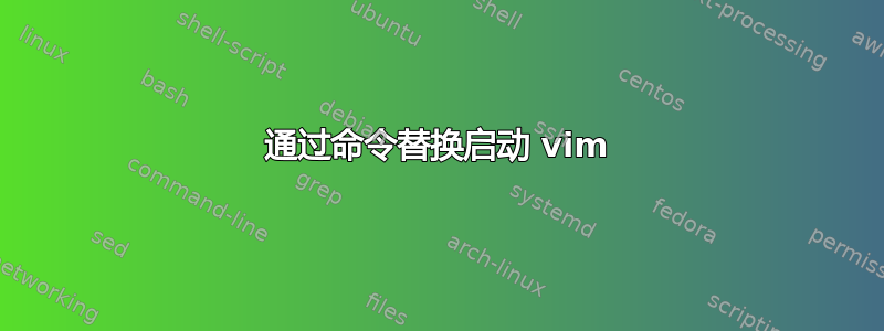 通过命令替换启动 vim