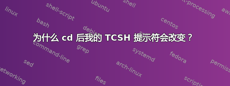 为什么 cd 后我的 TCSH 提示符会改变？