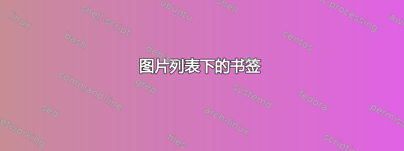 图片列表下的书签