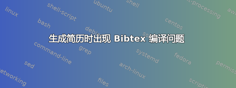 生成简历时出现 Bibtex 编译问题