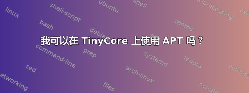 我可以在 TinyCore 上使用 APT 吗？