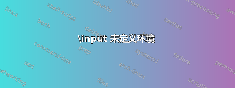 \input 未定义环境