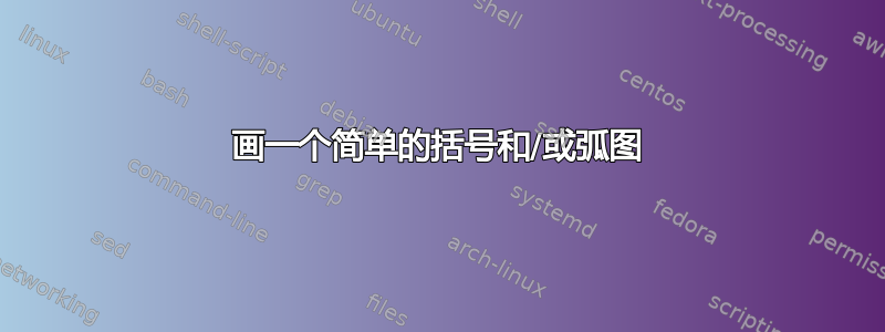 画一个简单的括号和/或弧图