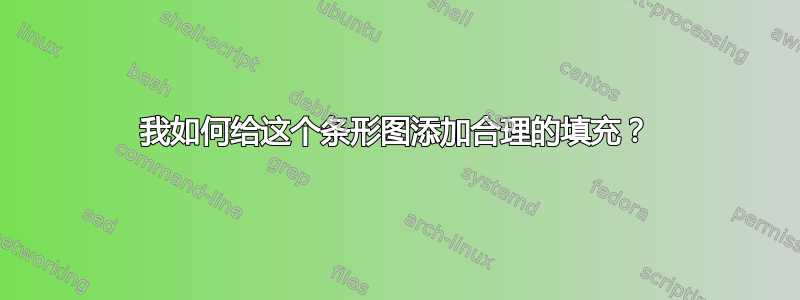 我如何给这个条形图添加合理的填充？