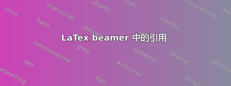 LaTex beamer 中的引用