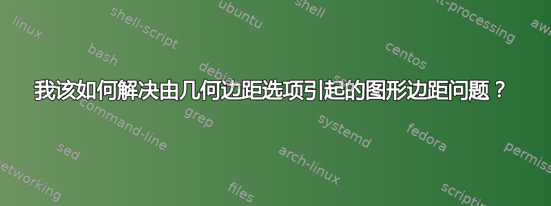 我该如何解决由几何边距选项引起的图形边距问题？