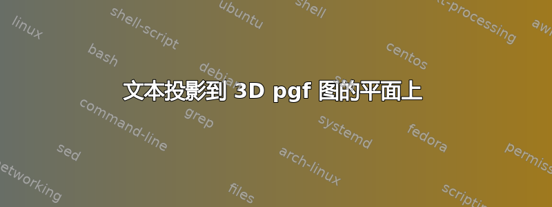 文本投影到 3D pgf 图的平面上