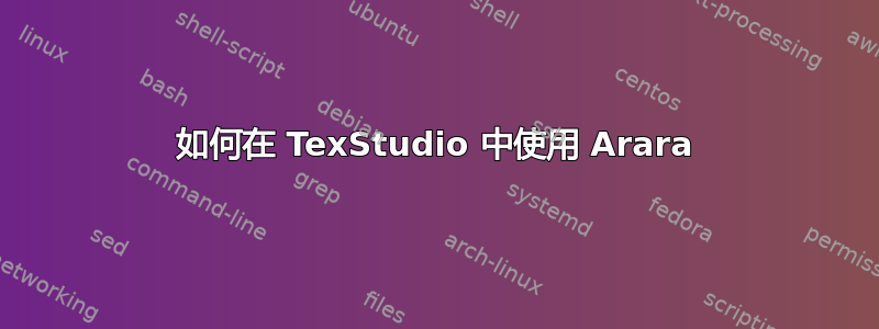 如何在 TexStudio 中使用 Arara