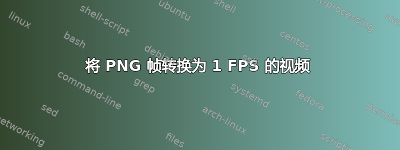 将 PNG 帧转换为 1 FPS 的视频