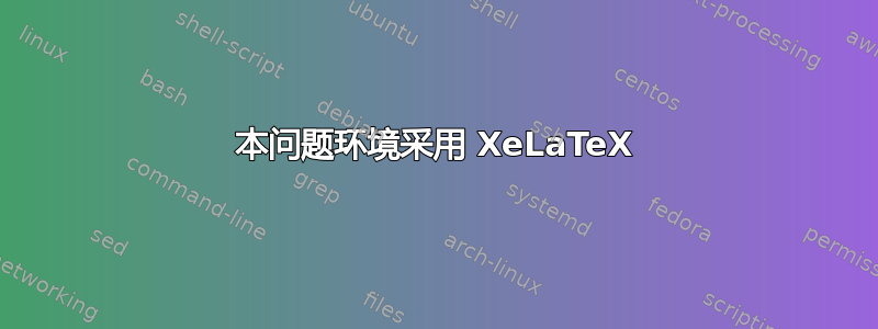 本问题环境采用 XeLaTeX