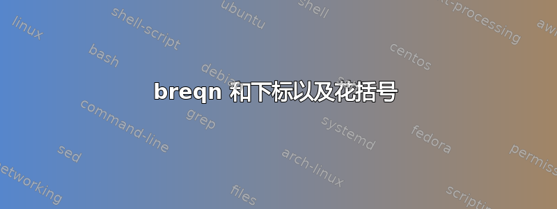 breqn 和下标以及花括号