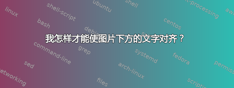 我怎样才能使图片下方的文字对齐？