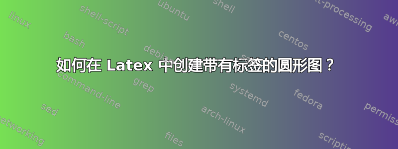 如何在 Latex 中创建带有标签的圆形图？