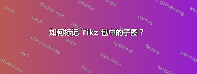 如何标记 Tikz 包中的子图？