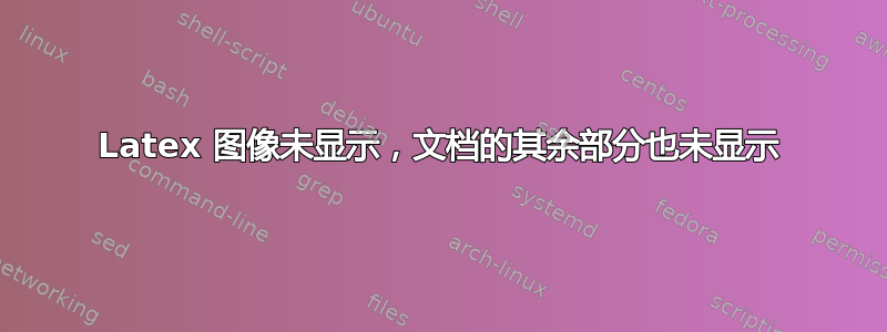 Latex 图像未显示，文档的其余部分也未显示