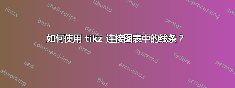 如何使用 tikz 连接图表中的线条？