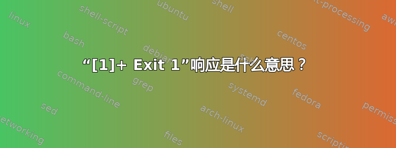 “[1]+ Exit 1”响应是什么意思？