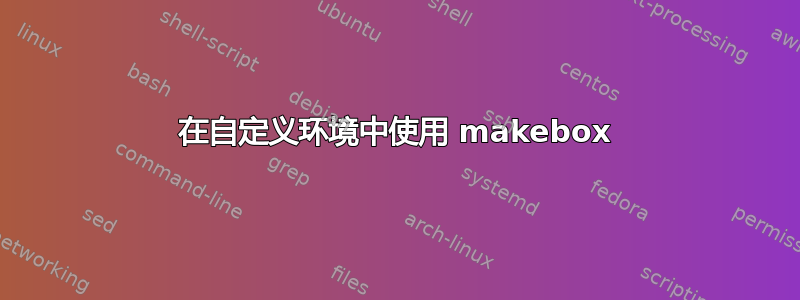 在自定义环境中使用 makebox