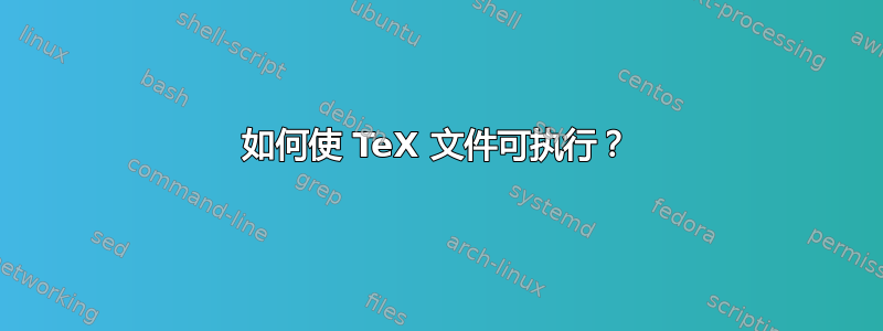 如何使 TeX 文件可执行？