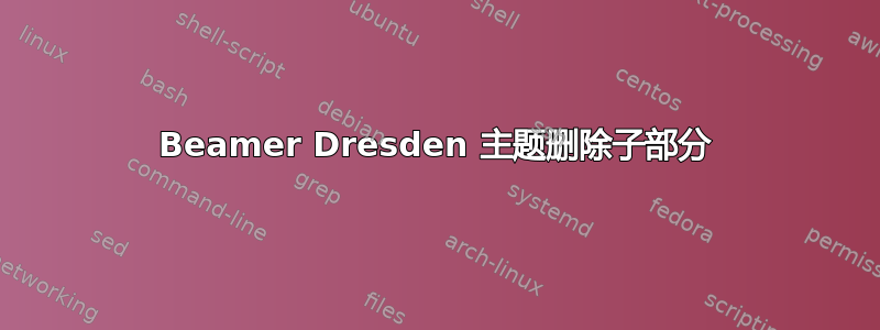 Beamer Dresden 主题删除子部分