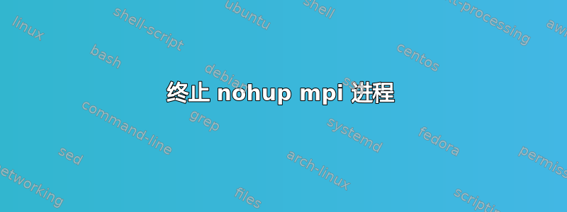 终止 nohup mpi 进程