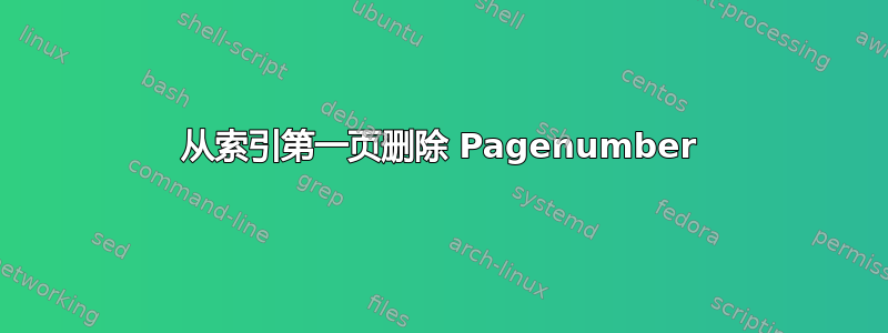 从索引第一页删除 Pagenumber