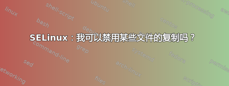 SELinux：我可以禁用某些文件的复制吗？