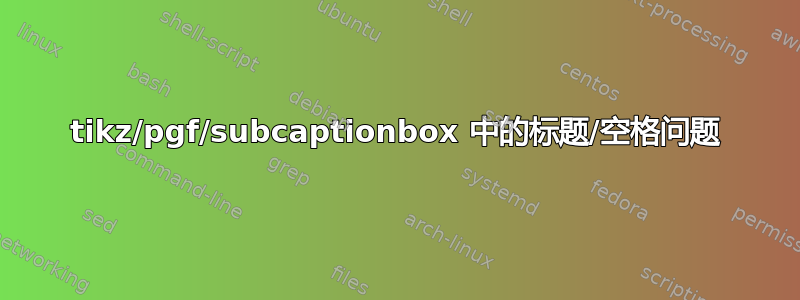 tikz/pgf/subcaptionbox 中的标题/空格问题