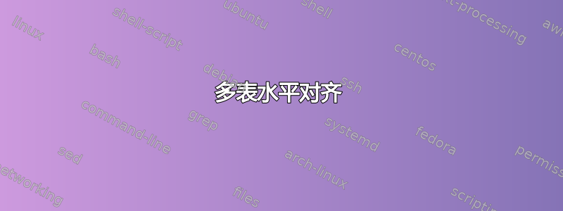 多表水平对齐