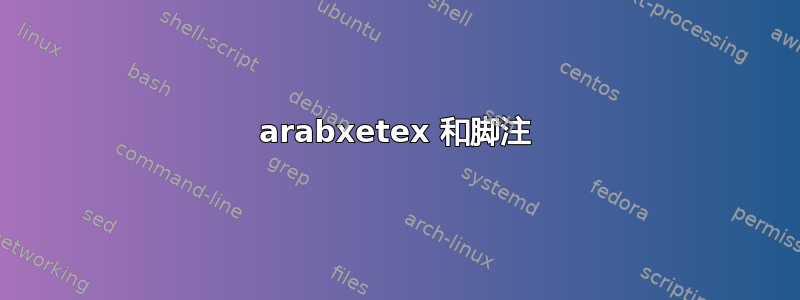 arabxetex 和脚注