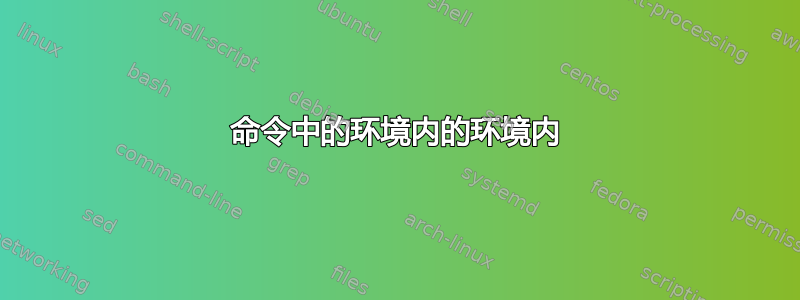 命令中的环境内的环境内