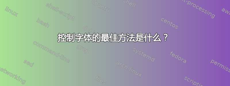 控制字体的最佳方法是什么？