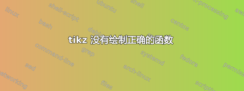 tikz 没有绘制正确的函数