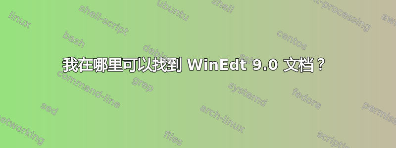 我在哪里可以找到 WinEdt 9.0 文档？