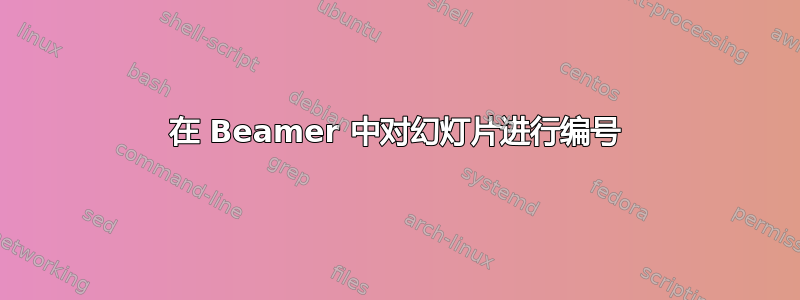 在 Beamer 中对幻灯片进行编号