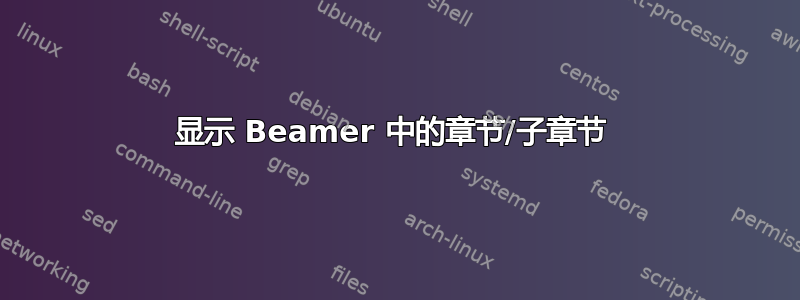 显示 Beamer 中的章节/子章节 