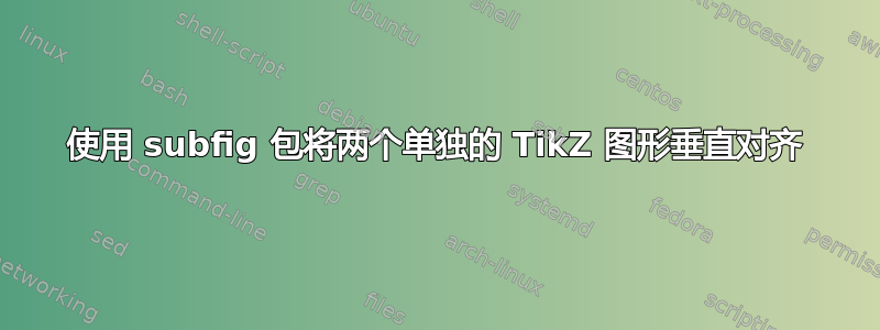 使用 subfig 包将两个单独的 TikZ 图形垂直对齐