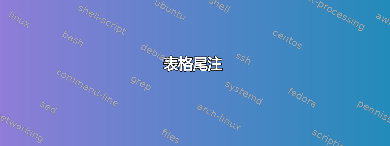 表格尾注