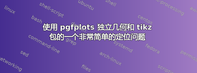 使用 pgfplots 独立几何和 tikz 包的一个非常简单的定位问题