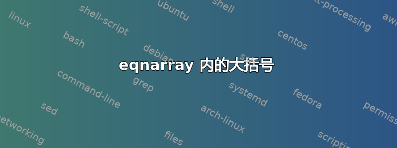 eqnarray 内的大括号