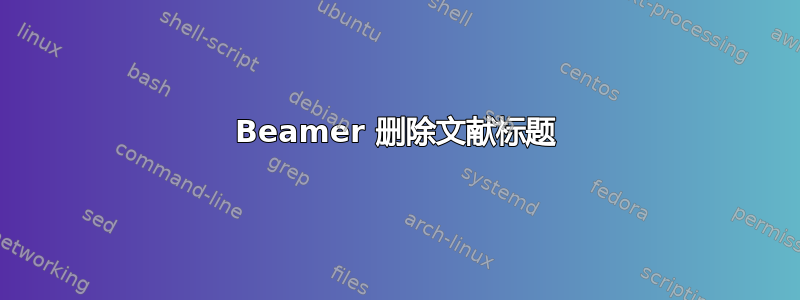 Beamer 删除文献标题