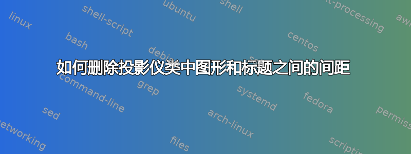 如何删除投影仪类中图形和标题之间的间距