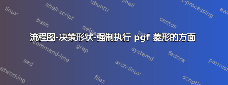 流程图-决策形状-强制执行 pgf 菱形的方面