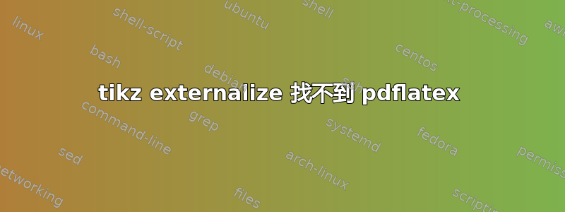 tikz externalize 找不到 pdflatex