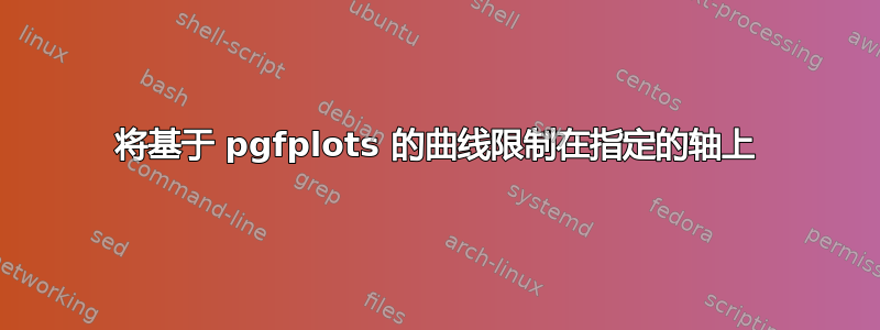 将基于 pgfplots 的曲线限制在指定的轴上