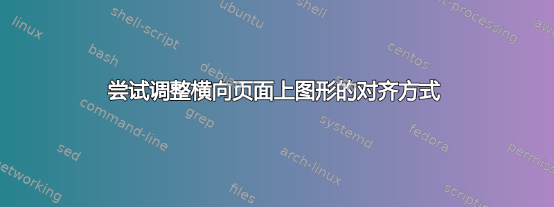 尝试调整横向页面上图形的对齐方式